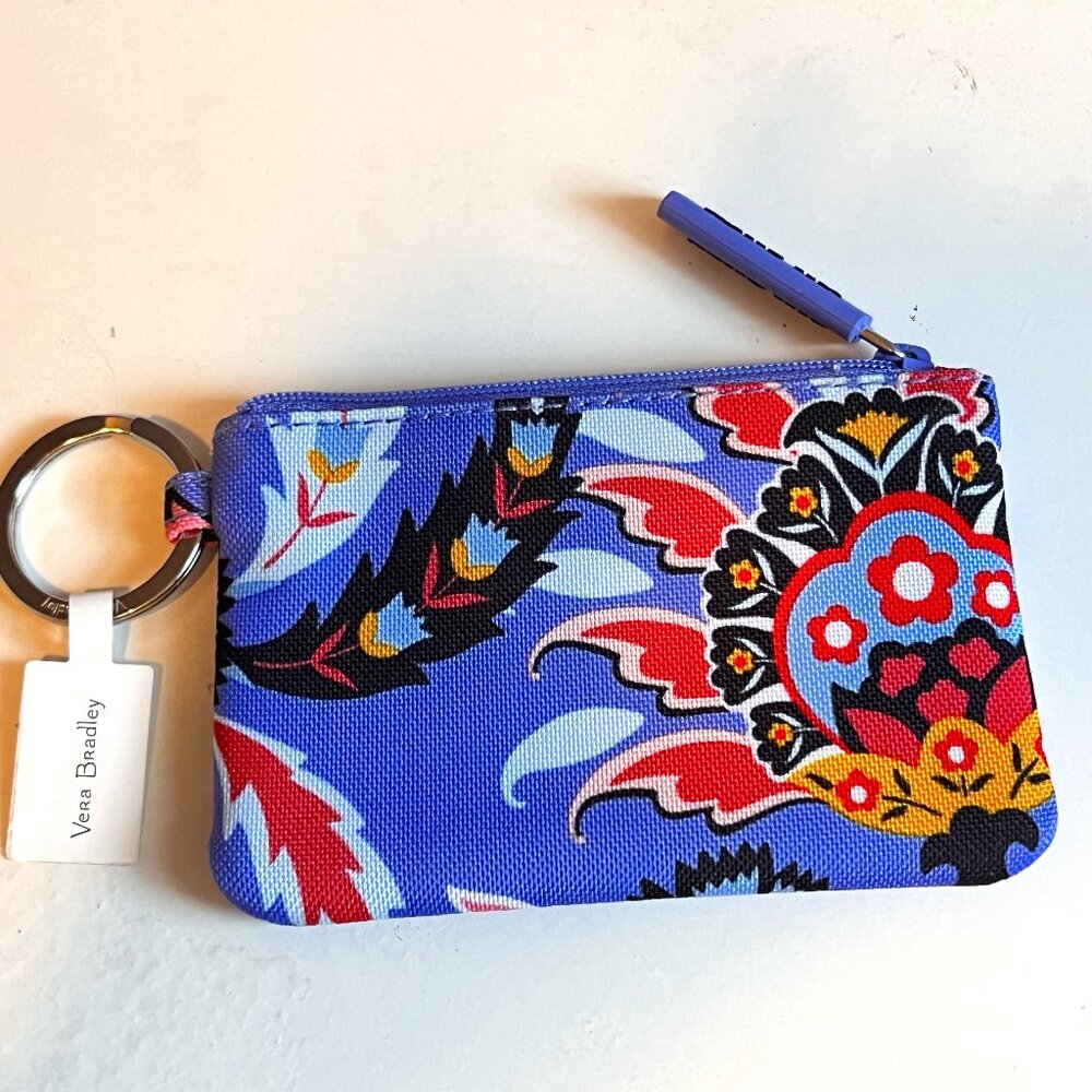NWT Vera Bradley MURAL GARDEN Lighten Up Zip ID Case